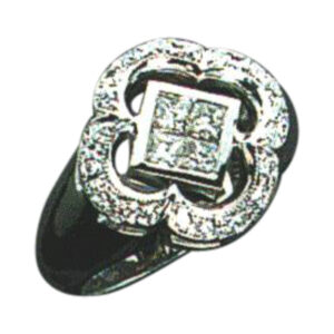 Exquisite Multi-Diamond Ring - 4 Princess-Cut and 20 Round-Cut Diamonds in 14k, 18k, or Platinum