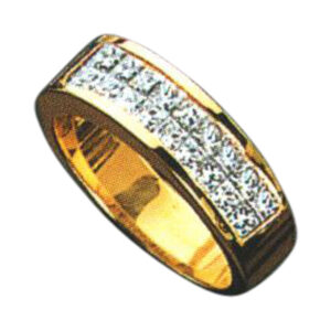 18 Princess-Cut Diamonds, 0.91 Carats - Your Signature Band in 14k, 18k, or Platinum