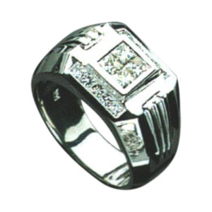 Exquisite Princess-Cut Diamond Ring - 4 Princess-Cut, 10 Princess-Cut Diamonds, Your Choice of 14k, 18k, or Platinum