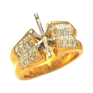 Elegant 1.89 Carat Princess Cut Diamond Ring - Available in 14k, 18k, and Platinum