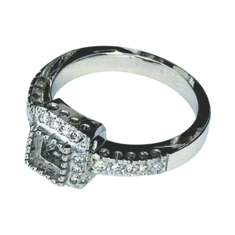 Elegant Round-Cut Engagement Ring with 0.34 Carat Rounds in 14k, 18k, and Platinum