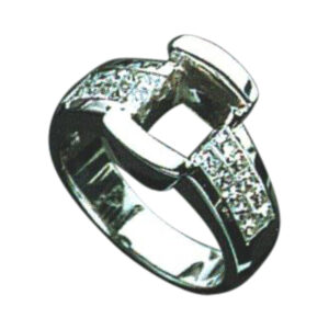 Princess-Cut Diamond Ring - 20 Princess-Cut Diamonds, 0.91 Carats Each - Available in 14k, 18k, and Platinum
