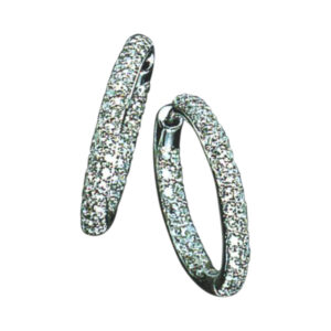 Exquisite 102 Round-Cut Diamond Earrings with 1.68 Carats, Available in 14k, 18k, and Platinum