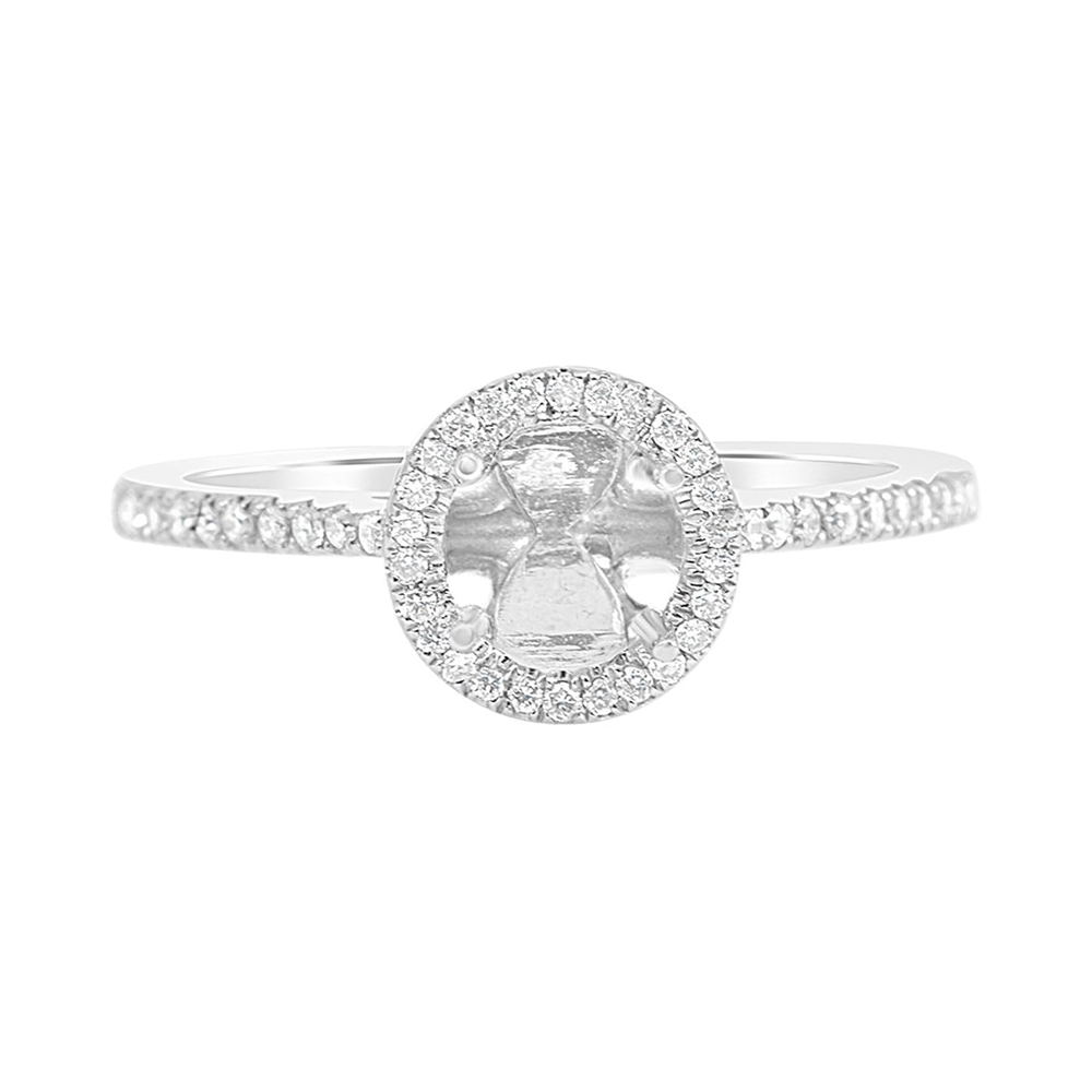 18 Karat White Gold Diamond Engagement Ring (0.26 ctw)