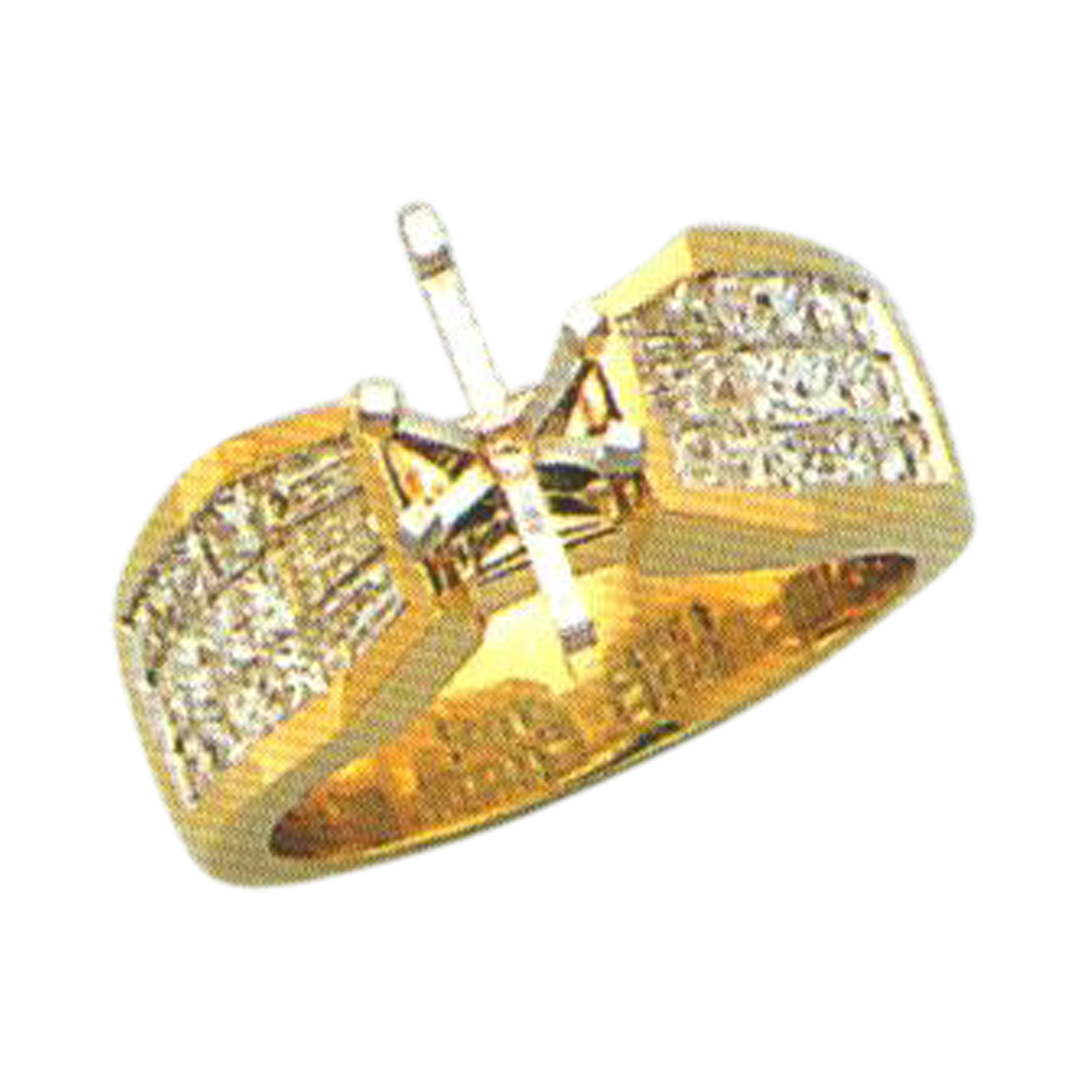 1.22 Carat Princess Cut Diamond Ring with 0.86 Carat Baguette Cut Diamonds - Available in 14k, 18k, and Platinum