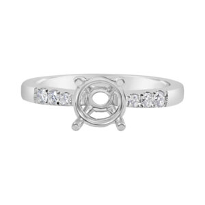 14 Karat White Gold Diamond Engagement Ring (.15 ctw)