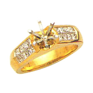0.92 Carat Princess Cut Diamond Ring - Available in 14k, 18k, and Platinum