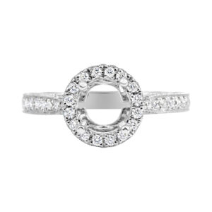 14 Karat White Gold Diamond Engagement Ring (0.68 ctw)