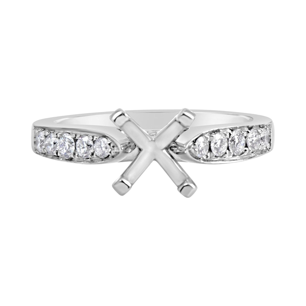 14 Karat White Gold Diamond mounting Engagement Ring (1/4 ctw)