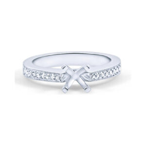 14 Karat White Gold Diamond Engagement Ring (0.14 ctw)