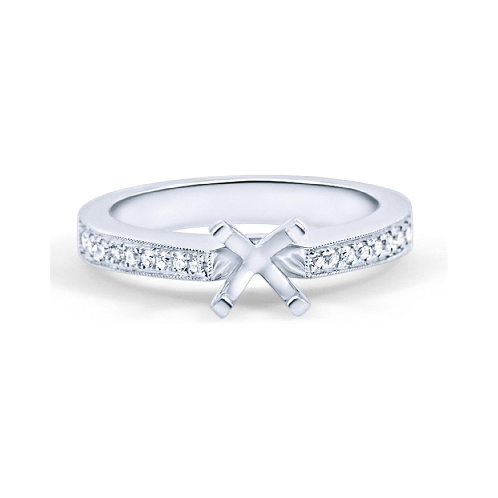 14 Karat White Gold Diamond Engagement Ring (0.14 ctw)