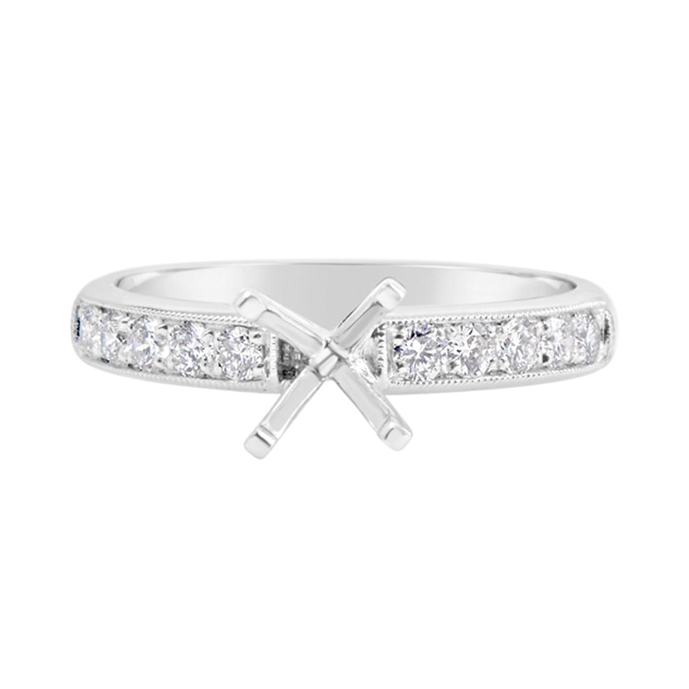 18 Karat White Gold Diamond Engagement Ring (0.39 ctw)