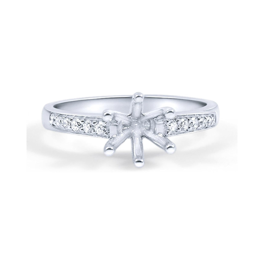 Nakar Timeless Six Pronged Diamond Engagement Ring(1/5 ctw)
