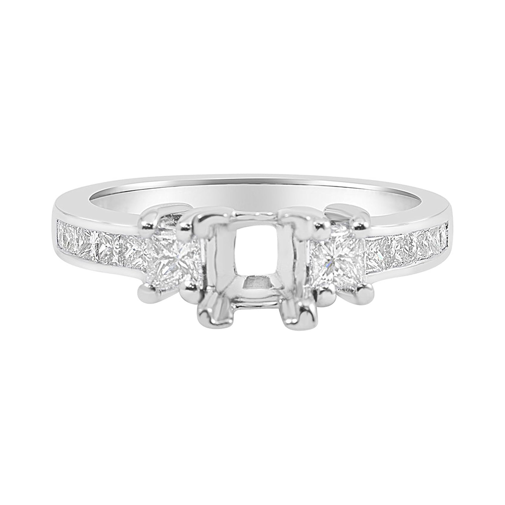 14 Karat White Gold Diamond Engagement Ring (0.36 ctw)