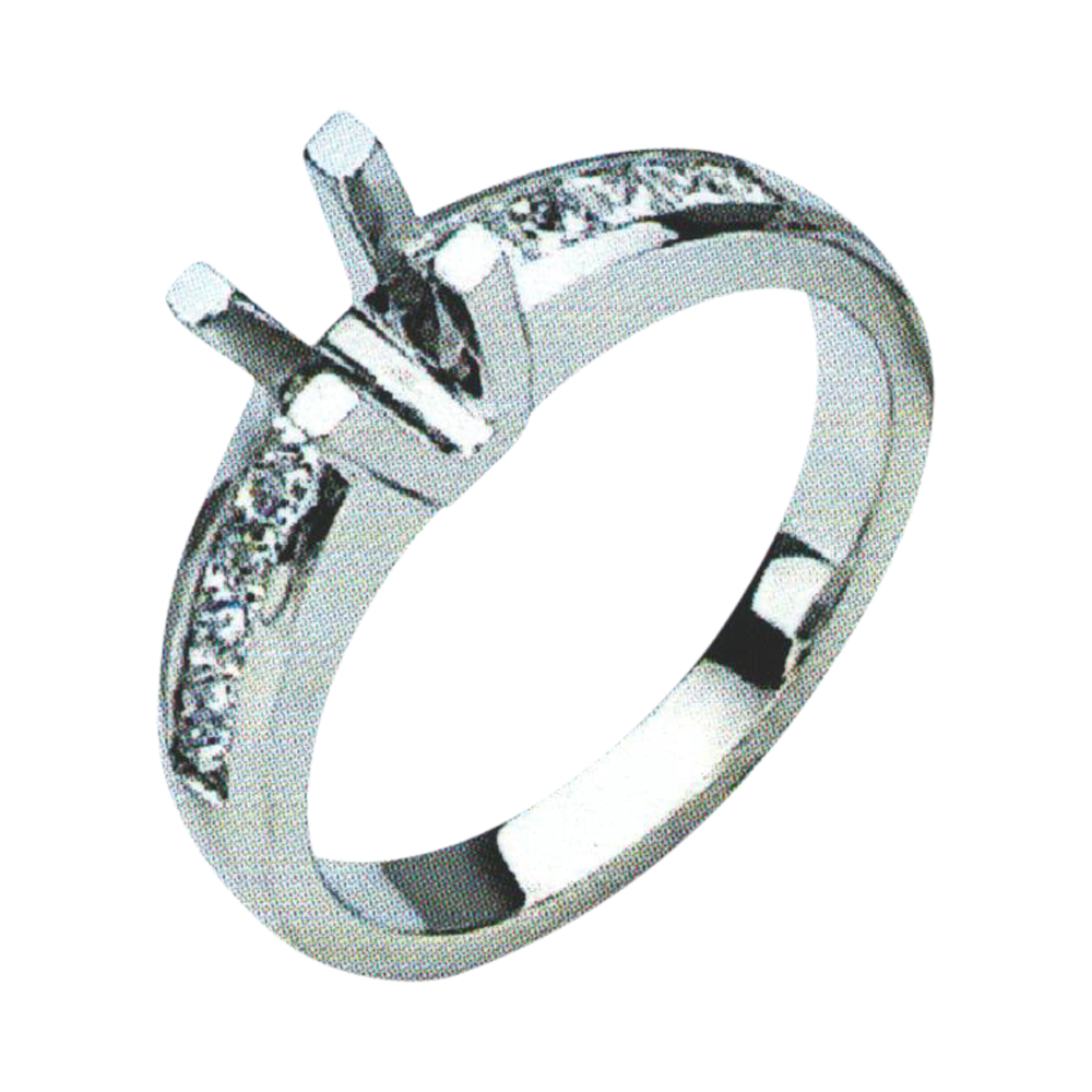 Timeless Princess-Cut Engagement Ring with 0.50 Carat Princesses in 14k, 18k, and Platinum
