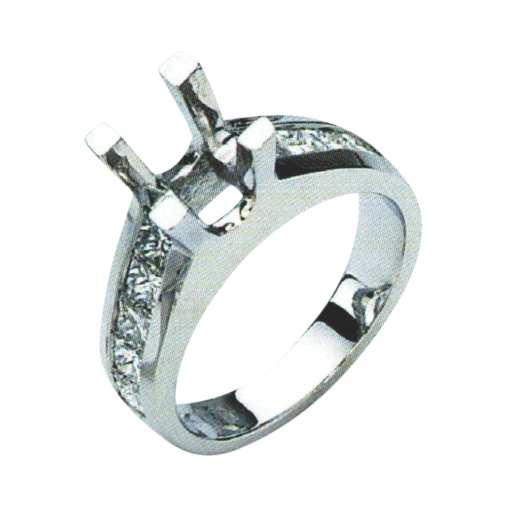 Opulent Princess-Cut Engagement Ring with 1.19 Carat Princesses in 14k, 18k, and Platinum