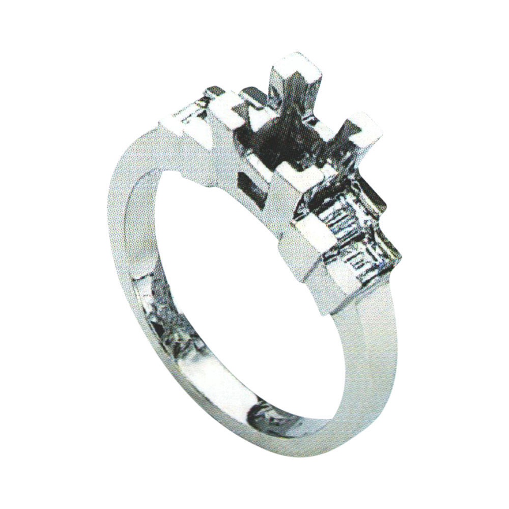 Elegant Baguette-Cut Engagement Ring with 0.44 Carat Baguettes in 14k, 18k, and Platinum