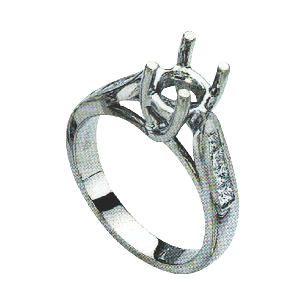 Enchanting Princess-Cut Engagement Ring with 0.39 Carat Princesses in 14k, 18k, and Platinum