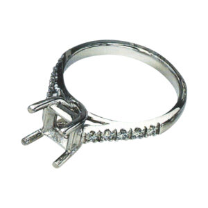 Dazzling Round-Cut Engagement Ring with 0.23 Carat Rounds in 14k, 18k, and Platinum