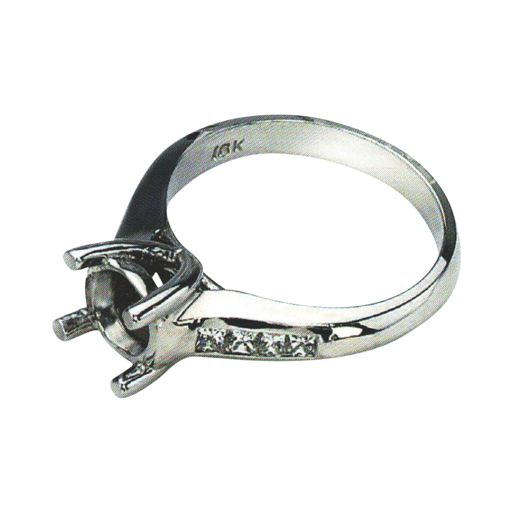 Elegant Princess-Cut Engagement Ring with 0.42 Carat Princesses in 14k, 18k, and Platinum