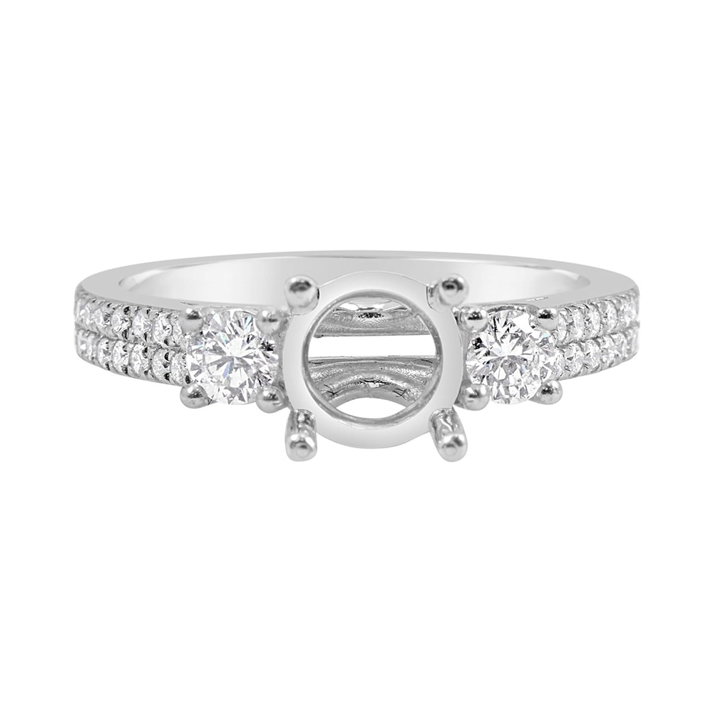 14 Karat White Gold Diamond Engagement Ring (1/2 ctw)