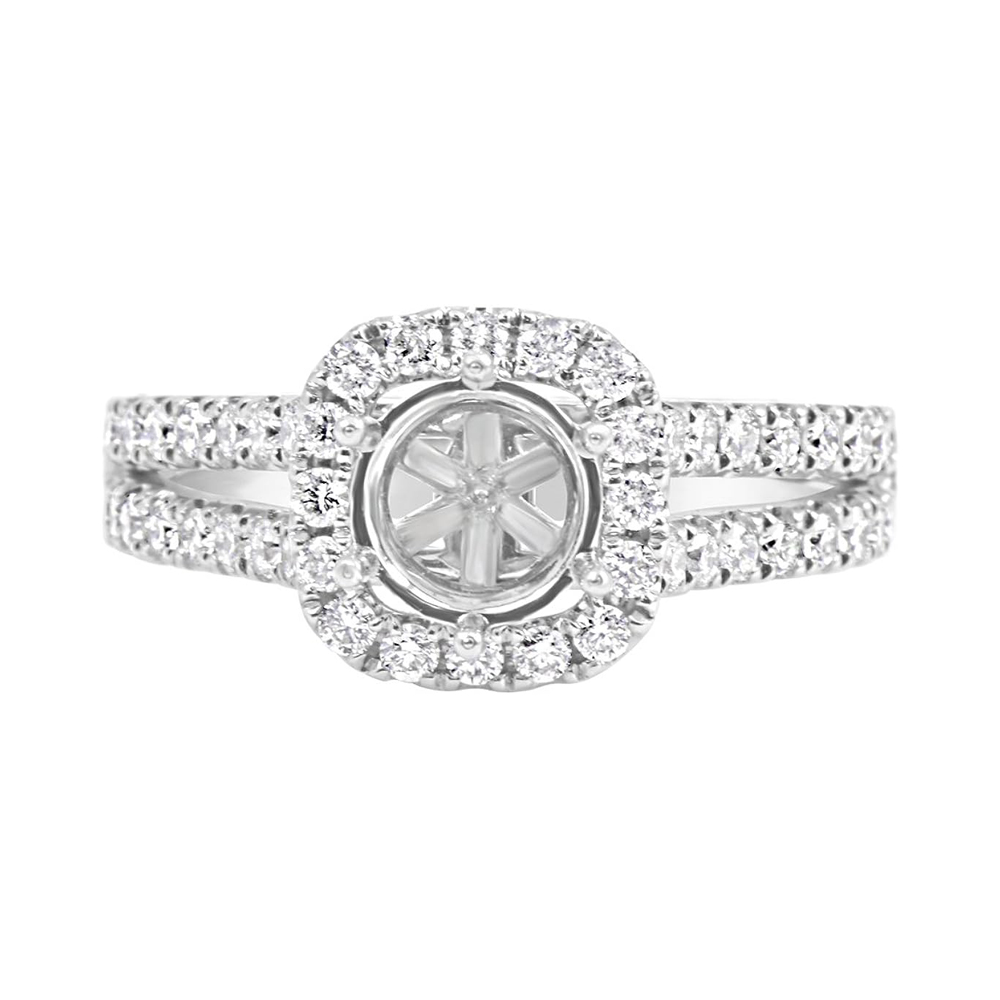 14 Karat White Gold Diamond Engagement Ring (0.67 ctw)
