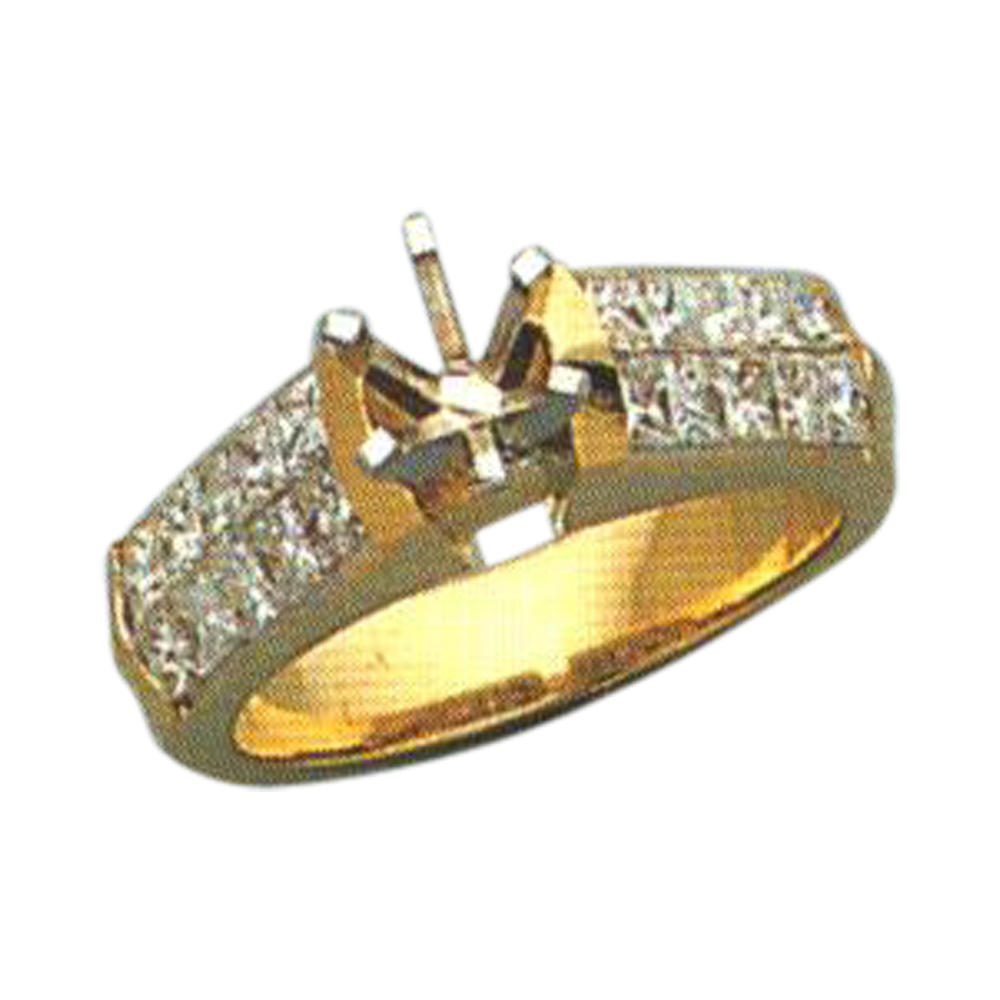 Elegant Enchantment 1.17 Carat Princess Cut Diamond Ring in 14k, 18k, and Platinum