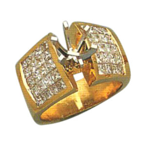 Regal Radiance 1.82 Carat Princess Cut Diamond Ring in 14k, 18k, and Platinum