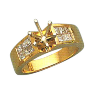 Princess Perfection 0.74 Carat Princess Cut Diamond Ring in 14k, 18k, and Platinum