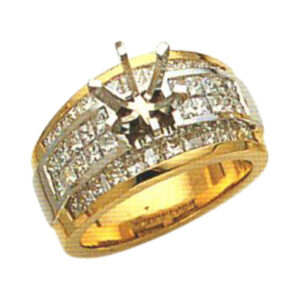 Regal Elegance 1.77 Carat Princess Cut Diamond Ring in 14k, 18k, and Platinum