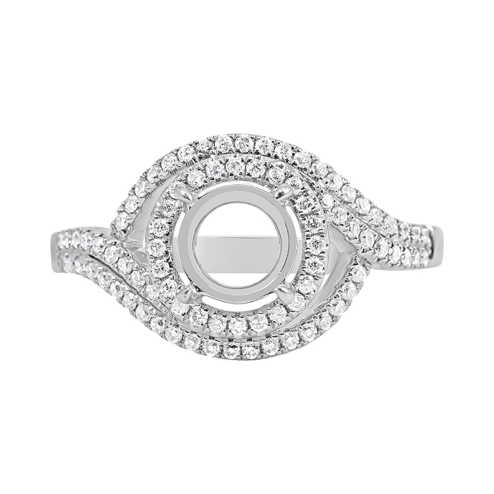 14 Karat White Gold Diamond Engagement Ring (0.31 ctw)