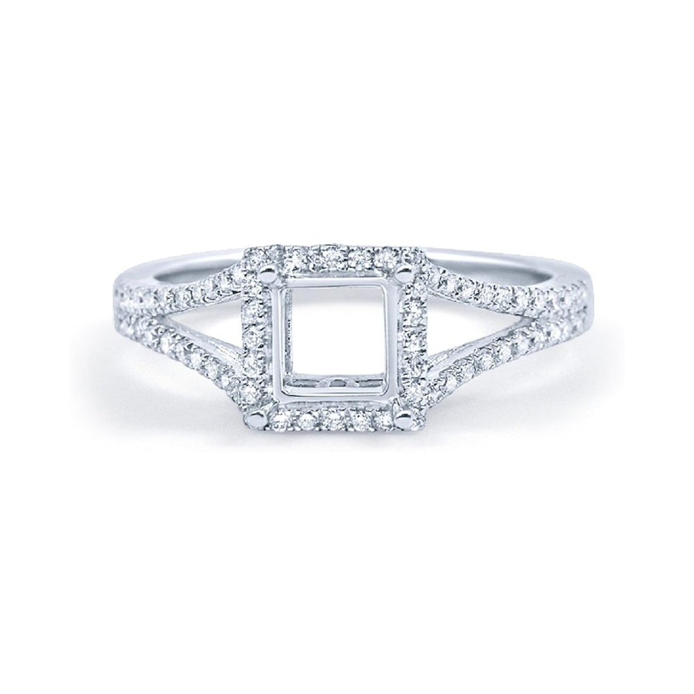 14 Karat White Gold Diamond Engagement Ring (0.29 ctw)