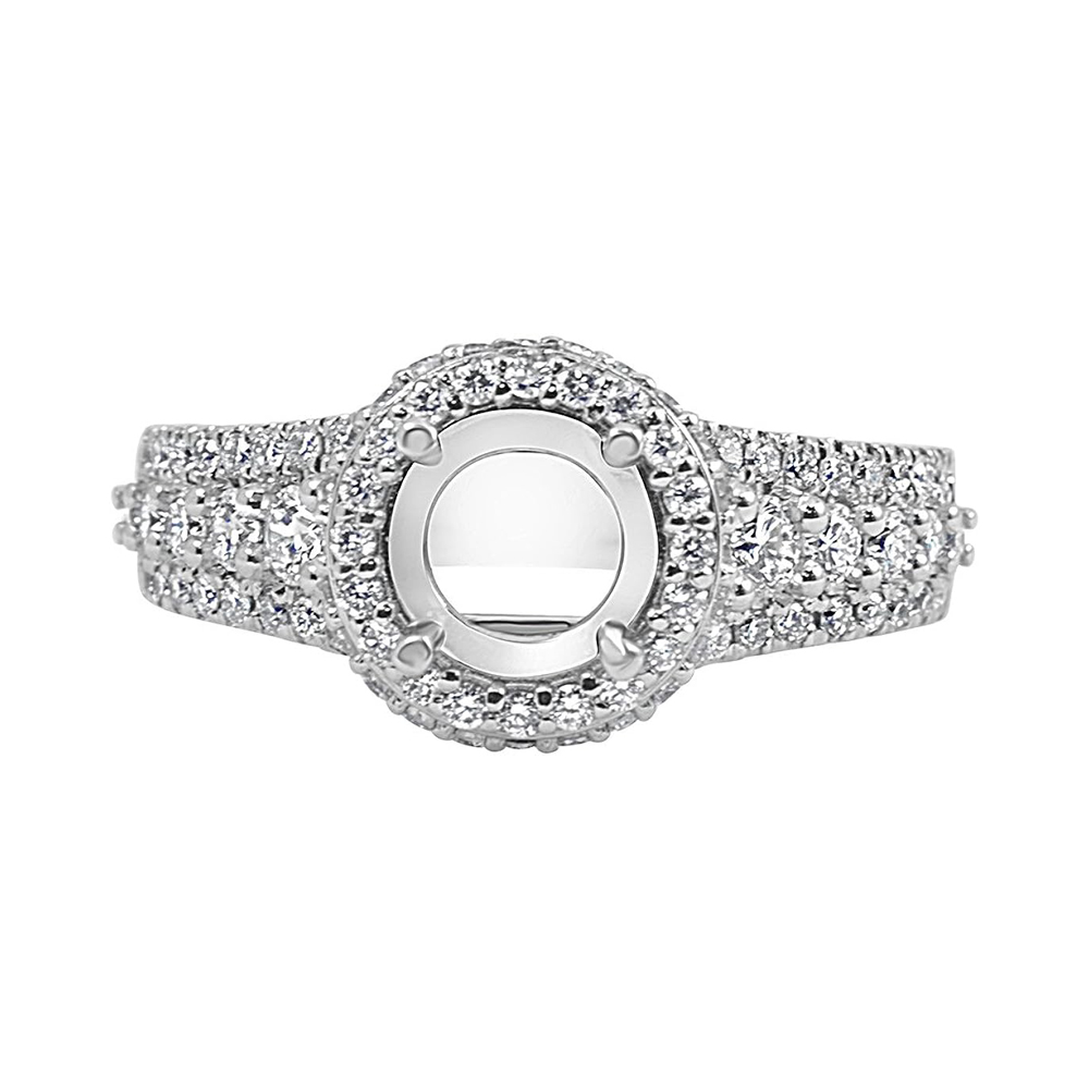 14 Karat White Gold Diamond Engagement Ring (3/4 ctw)
