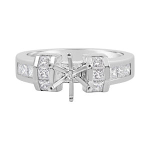 18 Karat White Gold Diamond Engagement Ring (.93 ctw)