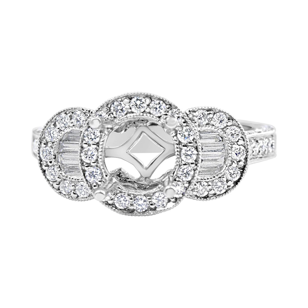 18 Karat White Gold Diamond Engagement Ring (0.52 ctw)