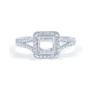 Nakar Split Band 1/3 tcw Diamond Pave Engagement Ring