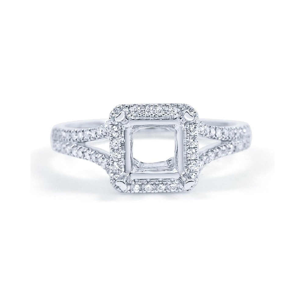 Nakar Split Band 1/3 tcw Diamond Pave Engagement Ring