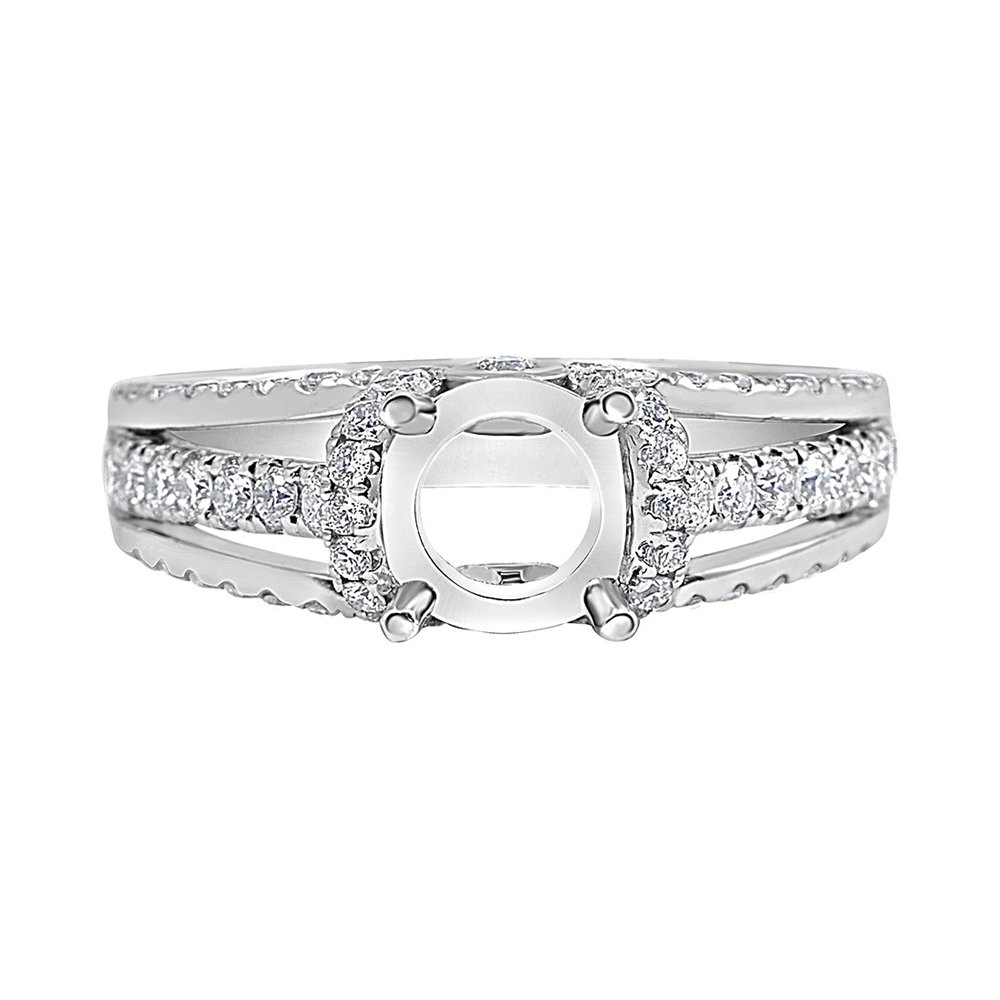 14 Karat White Gold Diamond Engagement Ring (3/4 ctw)