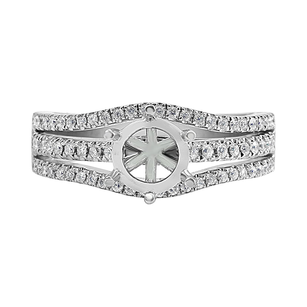 14 Karat White Gold Diamond Engagement Ring (1/3 ctw)