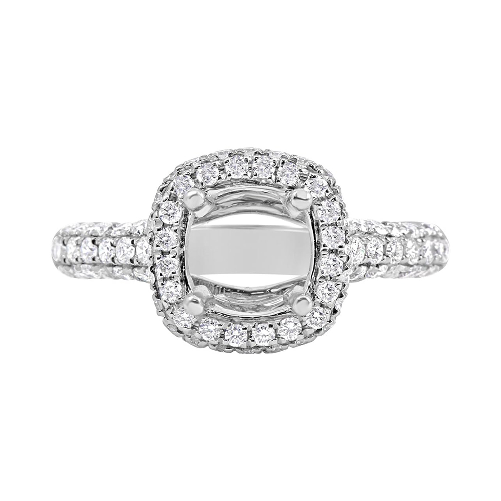 14 Karat White Gold Diamond Engagement Ring (0.63 ctw)