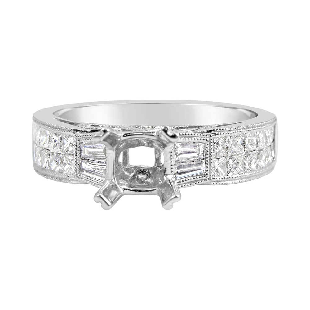 18 Karat White Gold Diamond Engagement Ring (1.32 ctw)