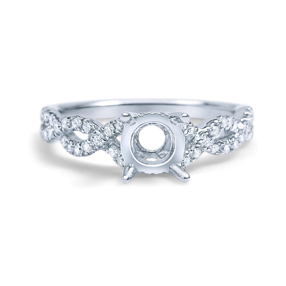 Nakar Diamond Engagement Ring (1/3 ctw) -18k White Gold