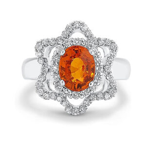 Nakar Diamond and Garnet Vintage Fashion Ring for Women(3/4 ctw)