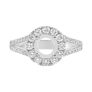 14 Karat White Gold Diamond Engagement Ring (0.64 ctw)