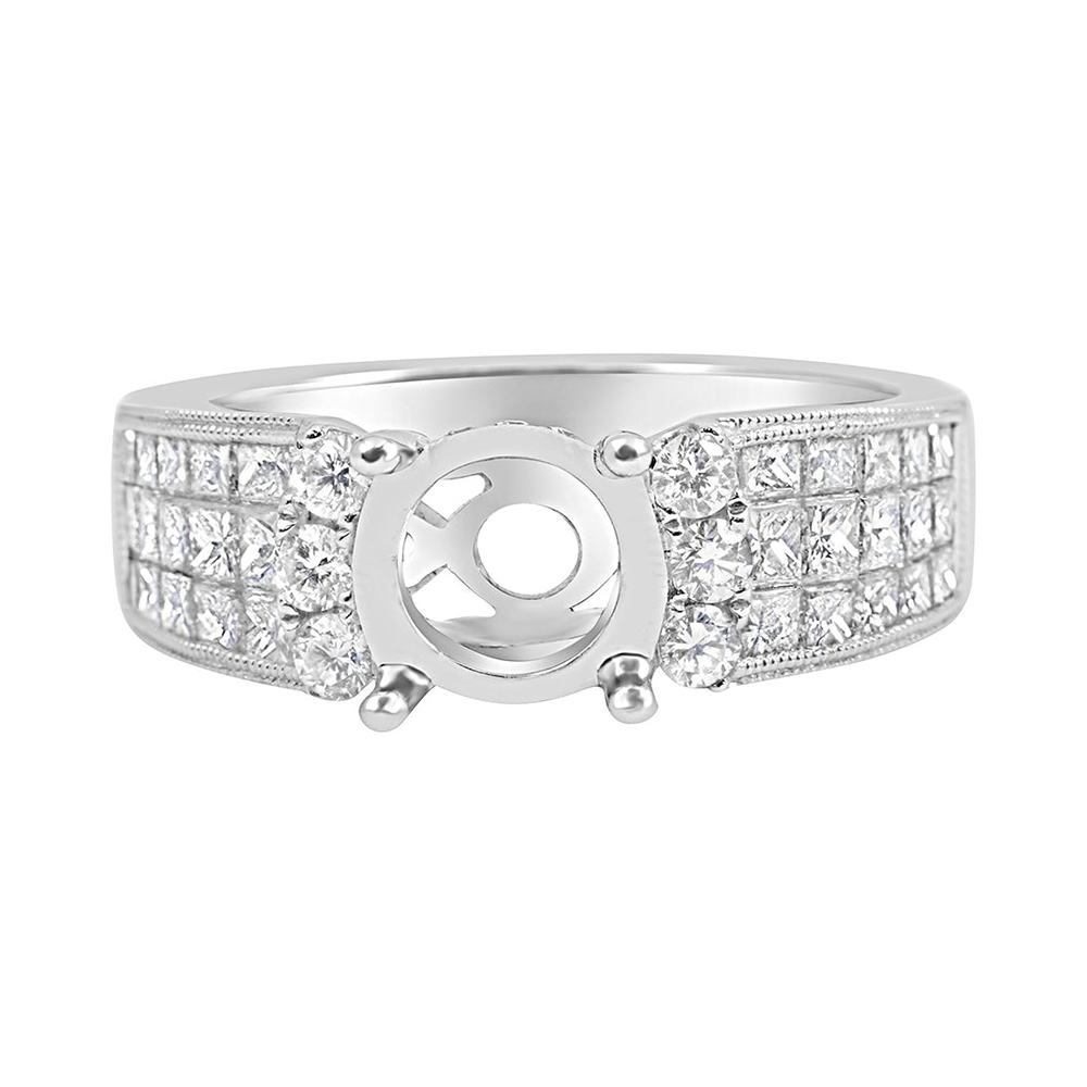 18 Karat White Gold Diamond Engagement Ring (1.16 ctw)