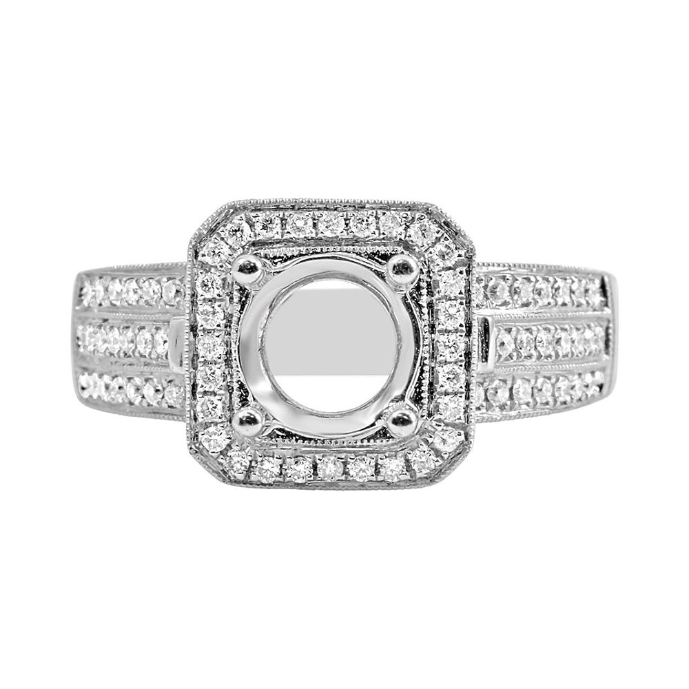 14 Karat White Gold Diamond Engagement Ring (0.27 ctw)