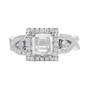 18 Karat White Gold Diamond Engagement Ring (1/2 ctw)