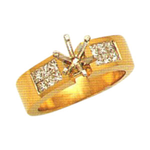 Radiant Elegance 0.58 Carat Princess-Cut Diamond Ring in 14k, 18k, and Platinum