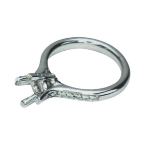 Delicate Round-Cut Engagement Ring with 0.24 Carat Rounds in 14k, 18k, and Platinum