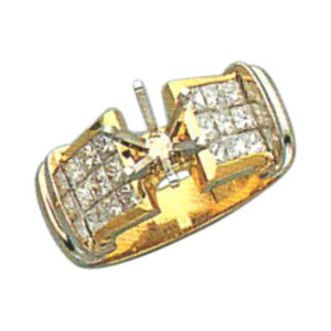 Elegant Radiance 0.84 Carat Princess-Cut Diamond Ring in 14k, 18k, and Platinum